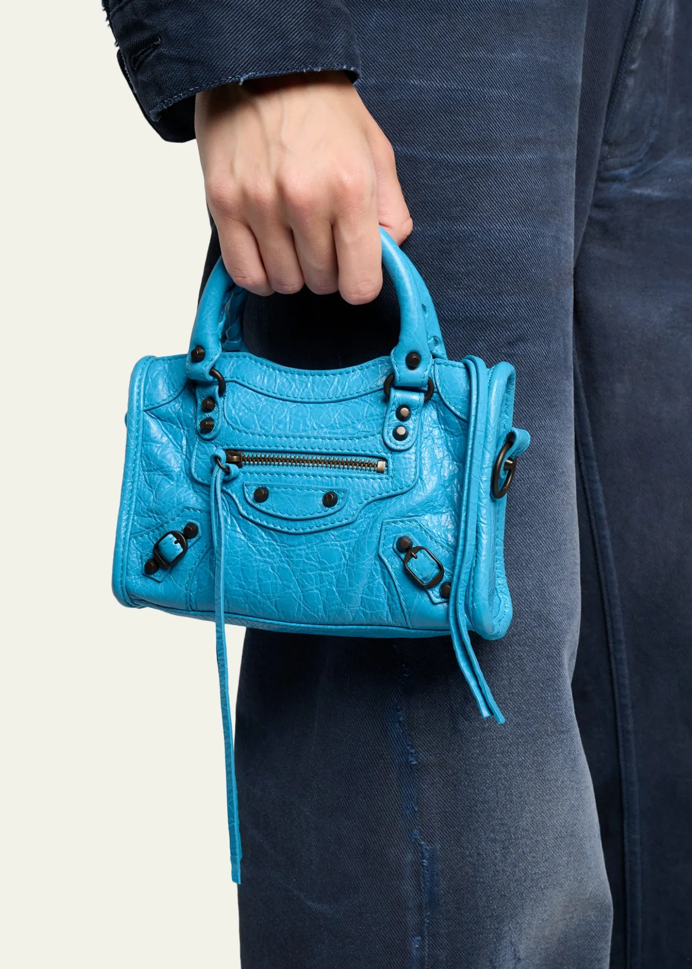 BalenciagaLe City Nano Leather Top-Handle Bag