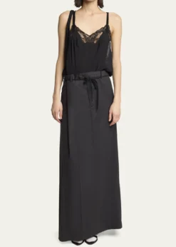 BalenciagaLong Hybrid Belted Slip Dress
