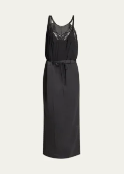 BalenciagaLong Hybrid Belted Slip Dress