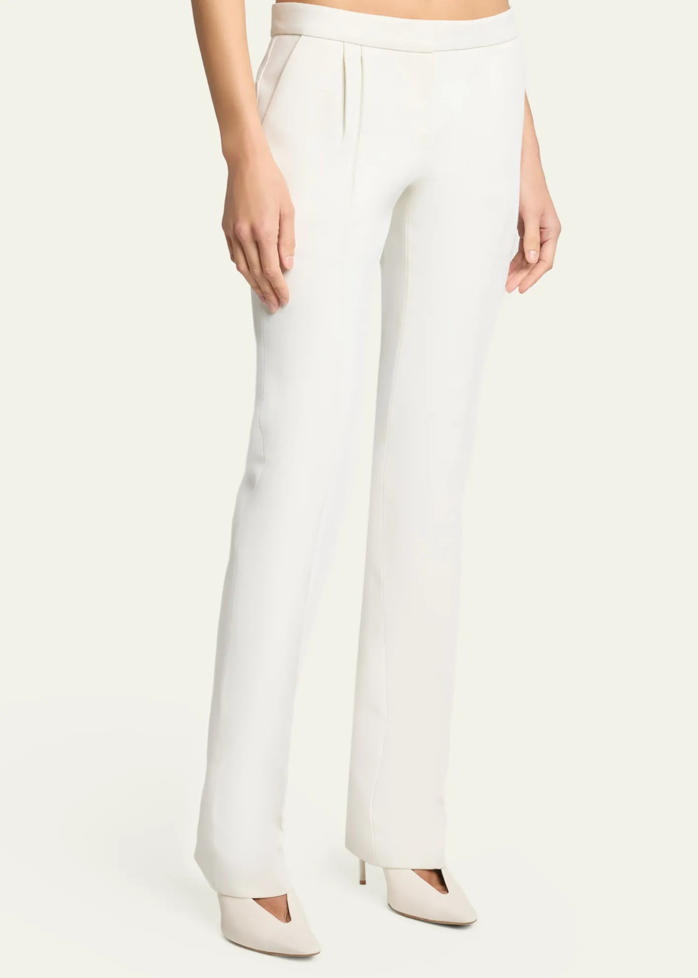 BalenciagaLow-Rise Pleated Slim-Leg Tailored Pants