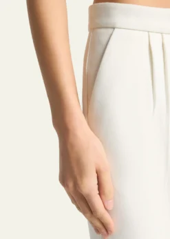 BalenciagaLow-Rise Pleated Slim-Leg Tailored Pants