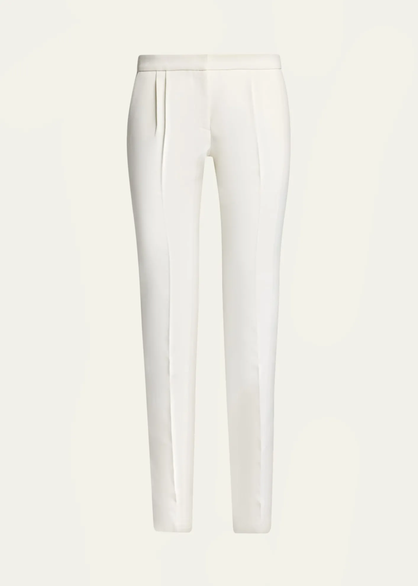 BalenciagaLow-Rise Pleated Slim-Leg Tailored Pants