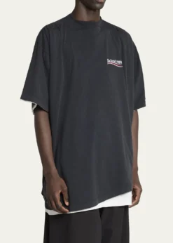 BalenciagaMen's Double-Layer T-Shirt