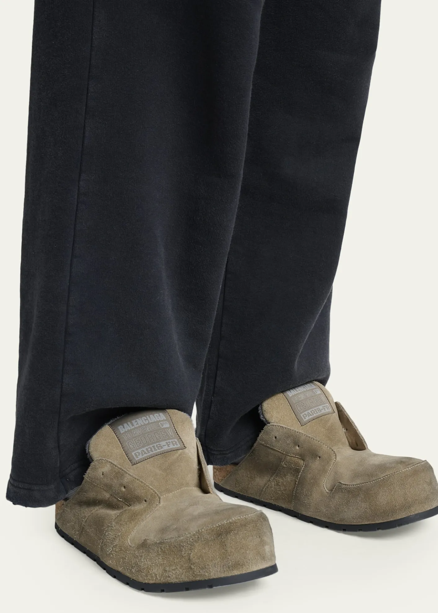 BalenciagaMen's Dumbo Distressed Suede Mules