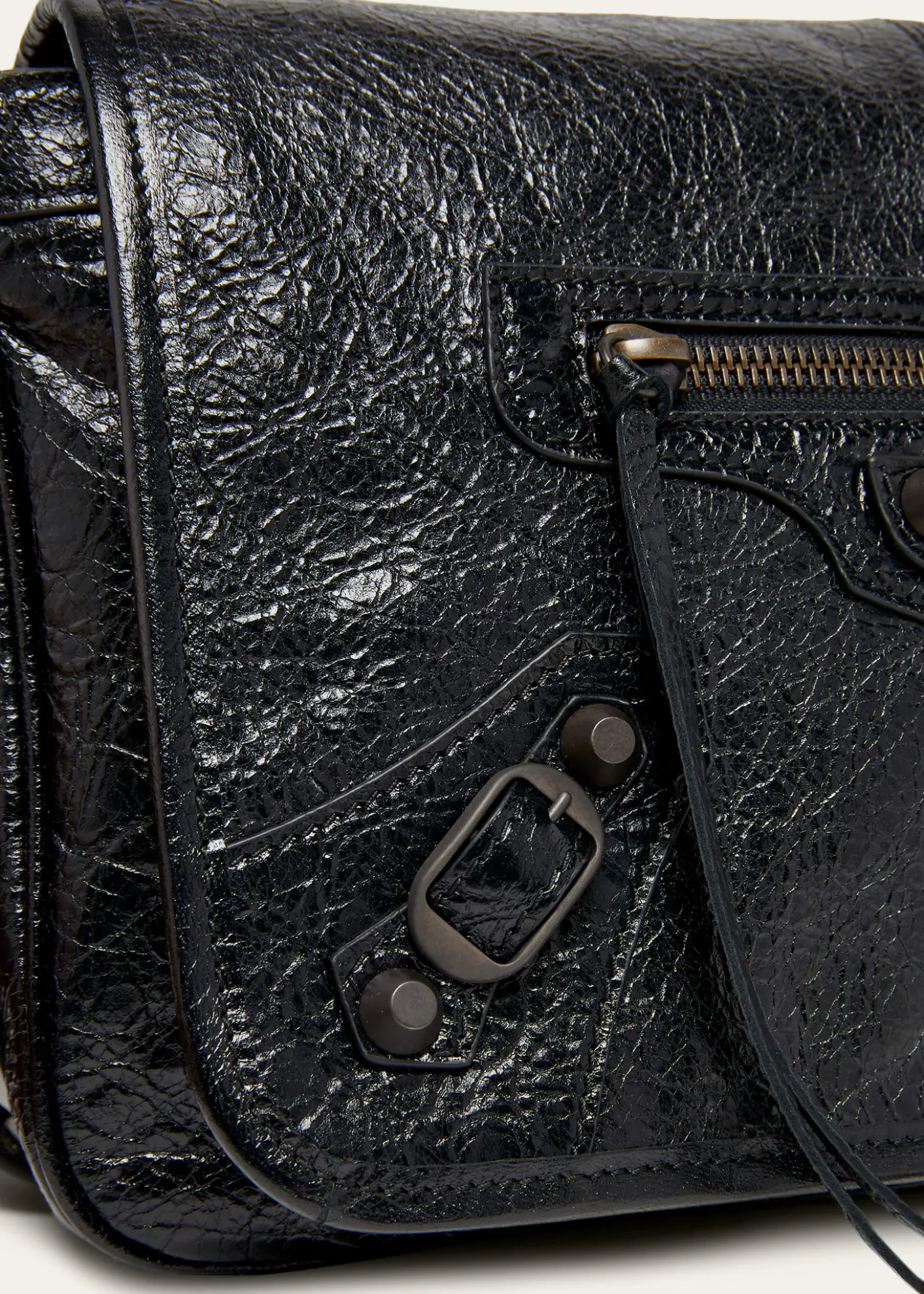 BalenciagaMen's Le City Flap Messenger Bag in Arena Lambskin