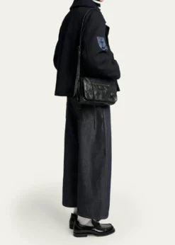 BalenciagaMen's Le City Flap Messenger Bag in Arena Lambskin