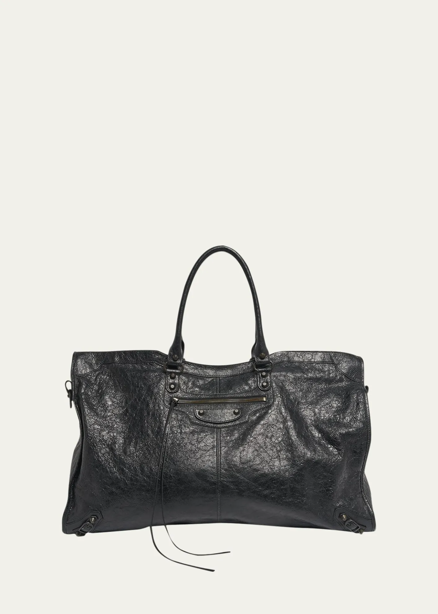 BalenciagaMen's Le City Leather Travel Duffel Bag