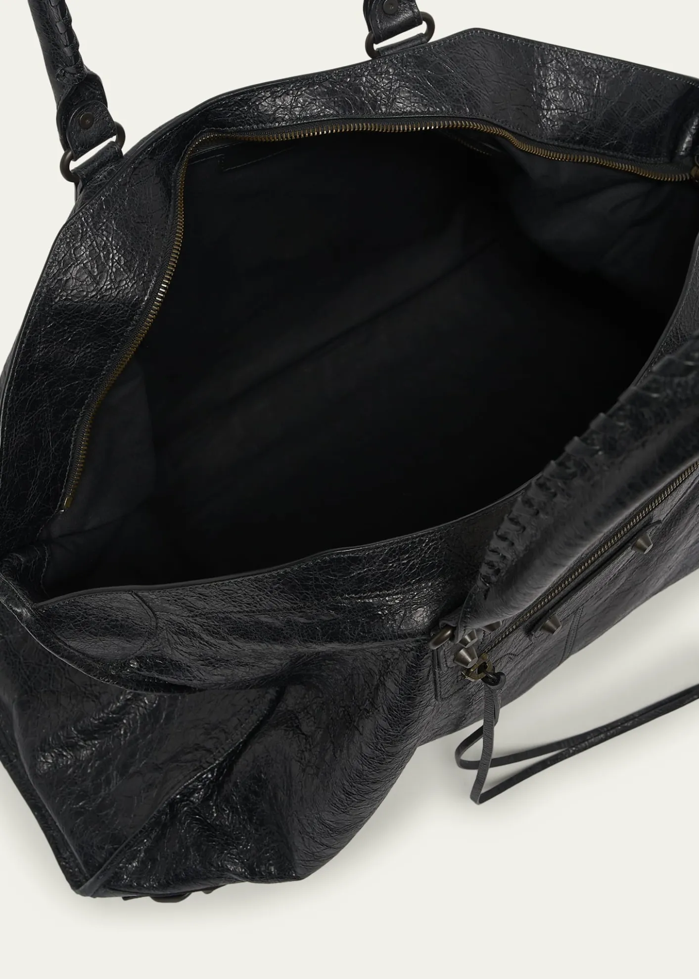 BalenciagaMen's Le City Leather Travel Duffel Bag