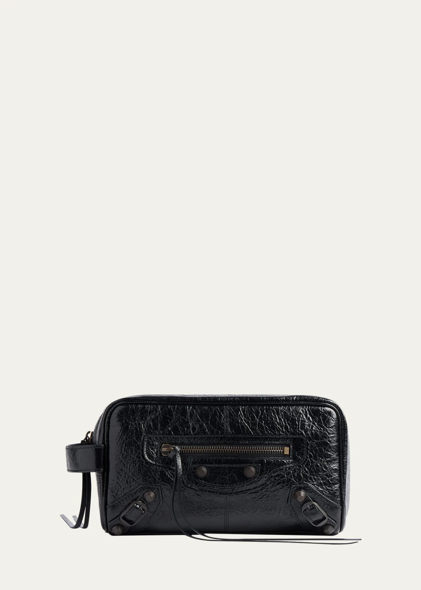 BalenciagaMen's Le City Leather Toiletry Bag