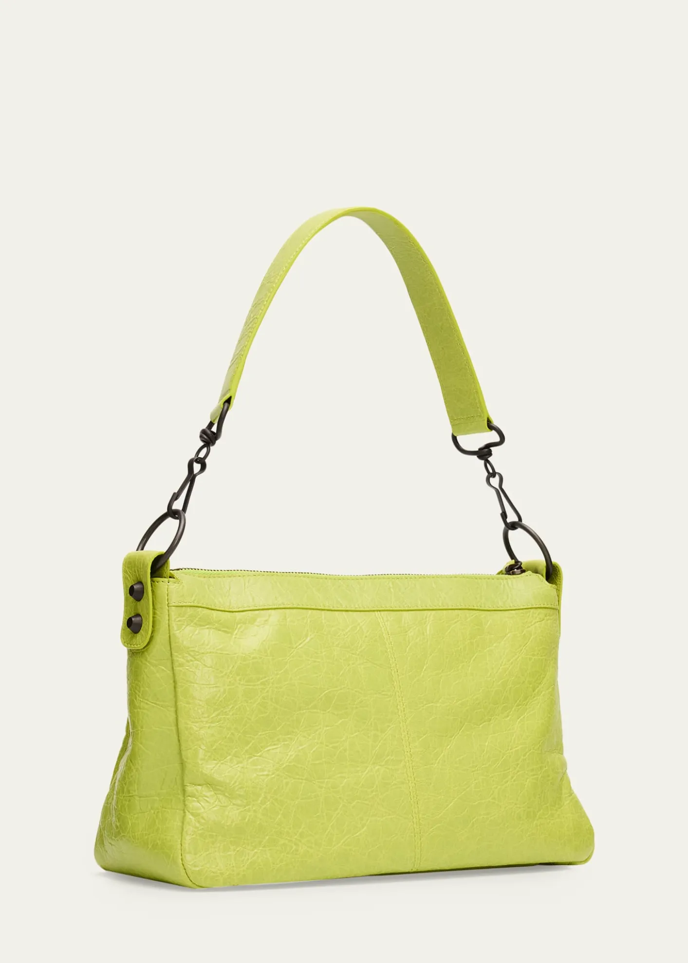 BalenciagaMen's Le City Moto Leather Shoulder Bag