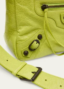 BalenciagaMen's Le City Moto Leather Shoulder Bag