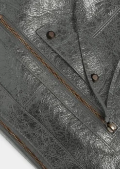 BalenciagaMen's Le City Moto Medium Leather Crossbody/Shoulder Bag
