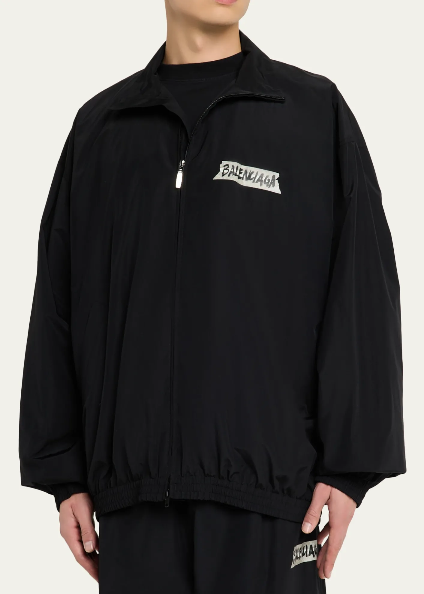 BalenciagaMen's Masking Tape Track Jacket