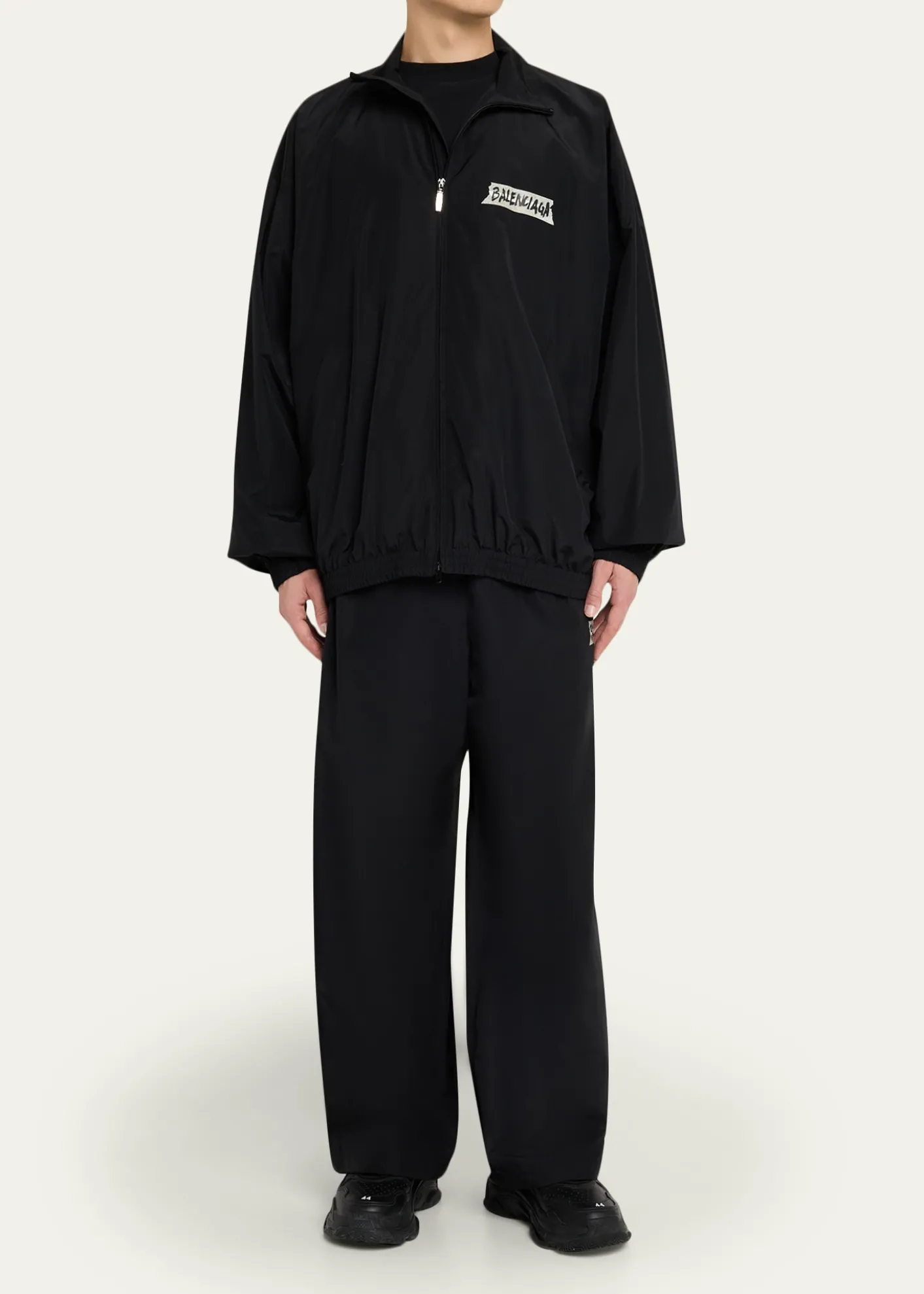 BalenciagaMen's Masking Tape Track Jacket