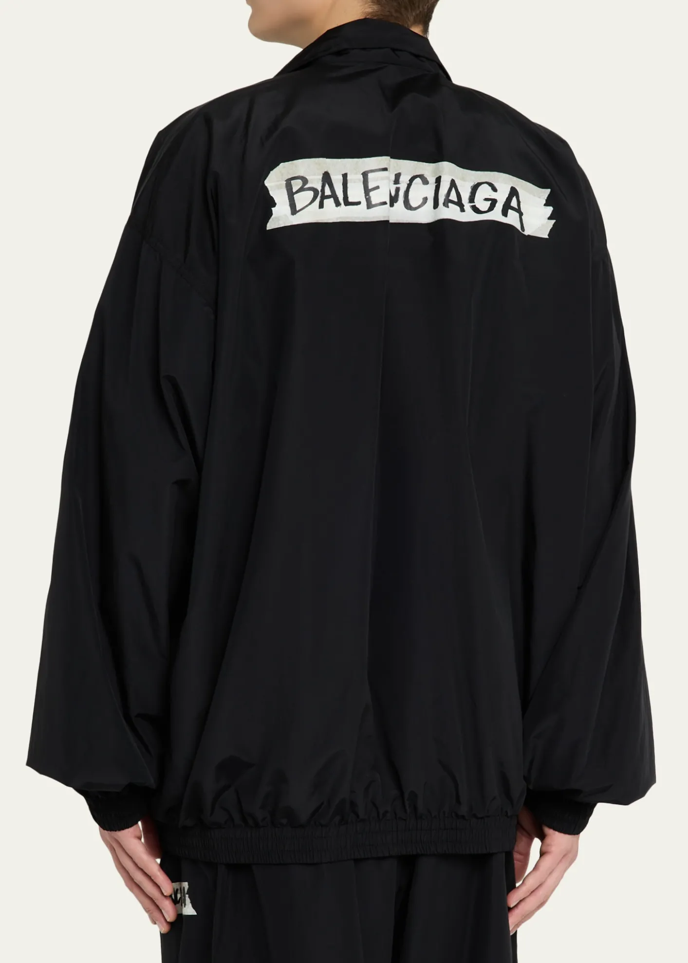 BalenciagaMen's Masking Tape Track Jacket