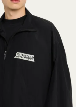 BalenciagaMen's Masking Tape Track Jacket