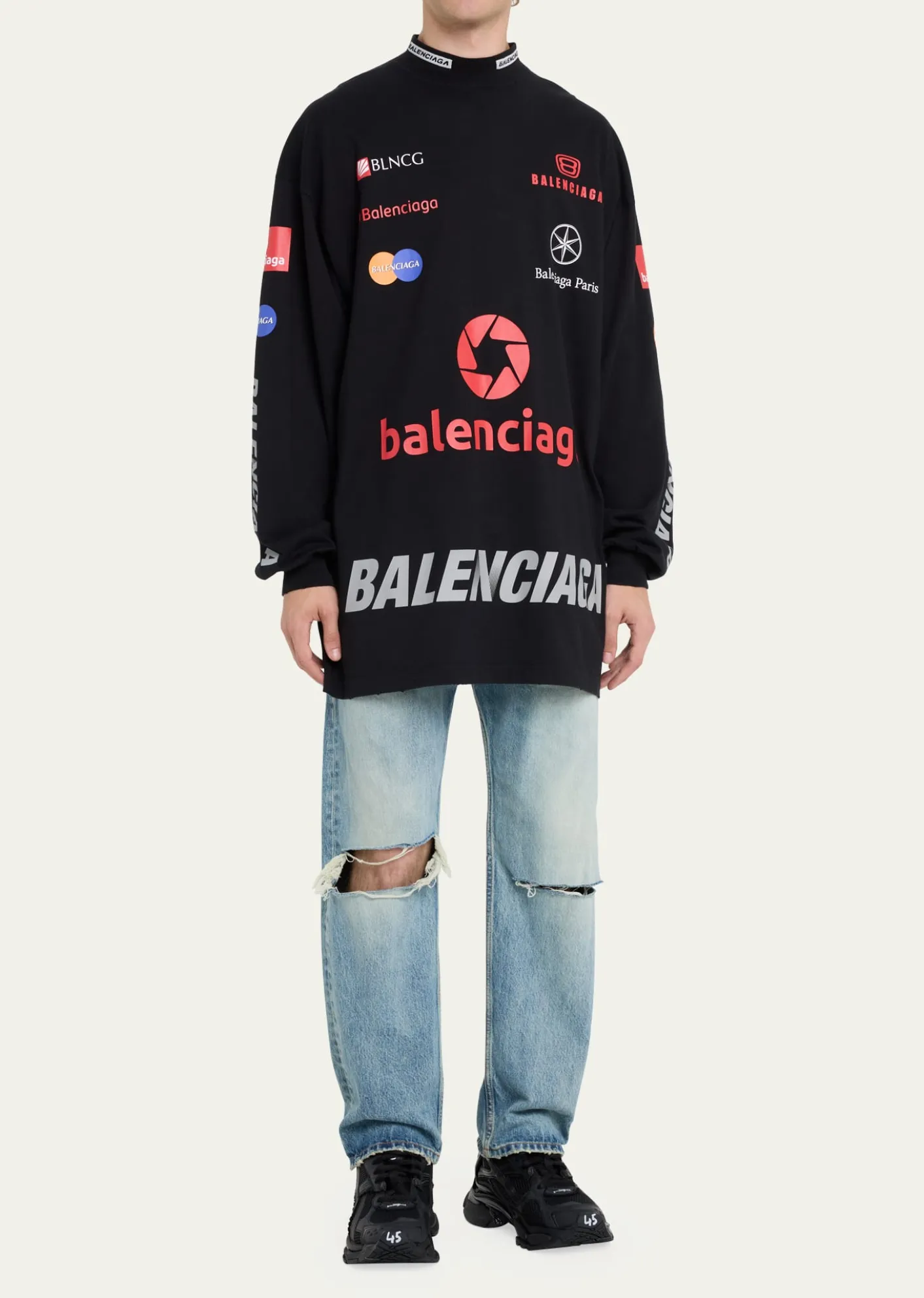 BalenciagaMen's Mesh Runner Sneakers