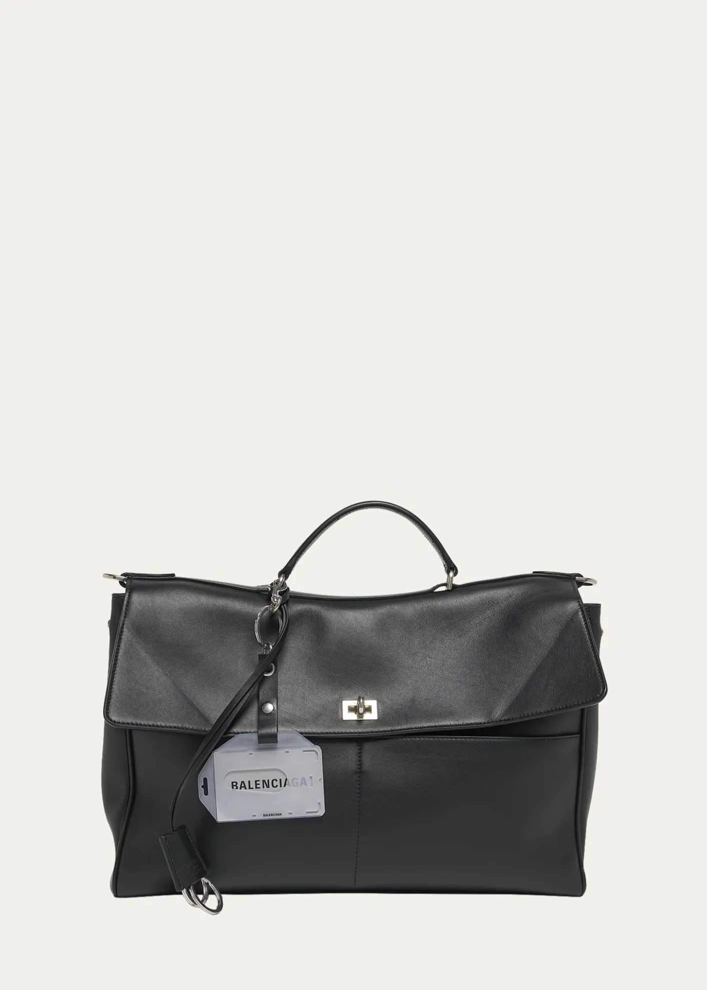 BalenciagaMen's Rodeo Calfskin Portfolio Bag