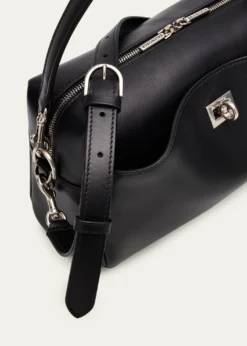 BalenciagaMen's Rodeo Leather Camera Bag