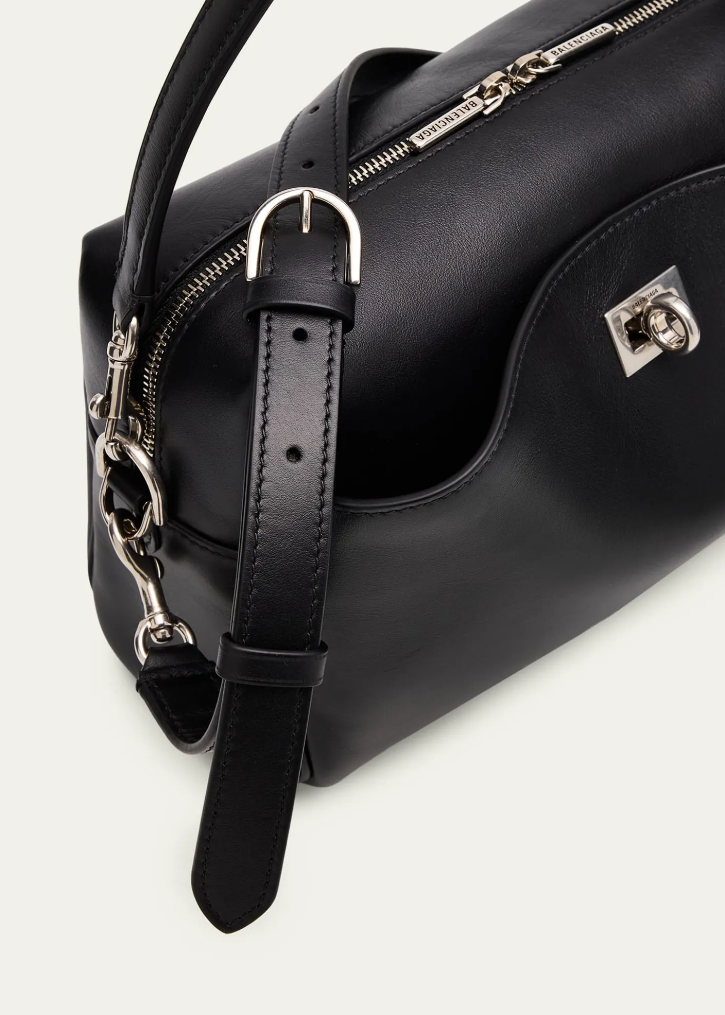 BalenciagaMen's Rodeo Leather Camera Bag