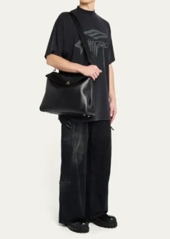 BalenciagaMen's Rodeo Leather Messenger Bag
