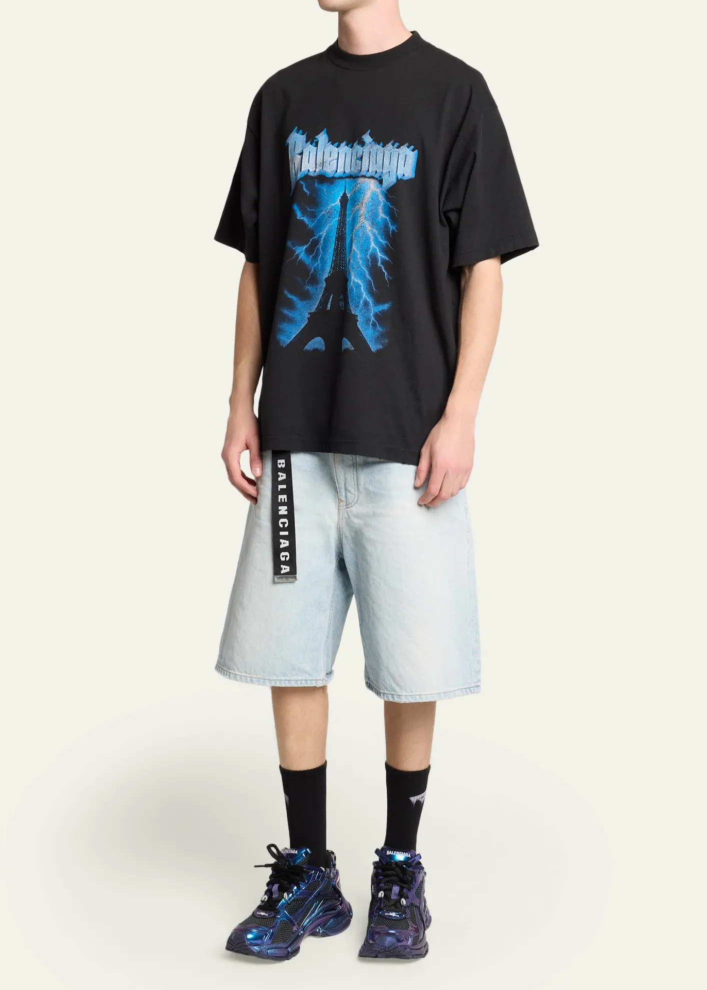 BalenciagaMen's Runner Iridescent Low-Top Sneakers