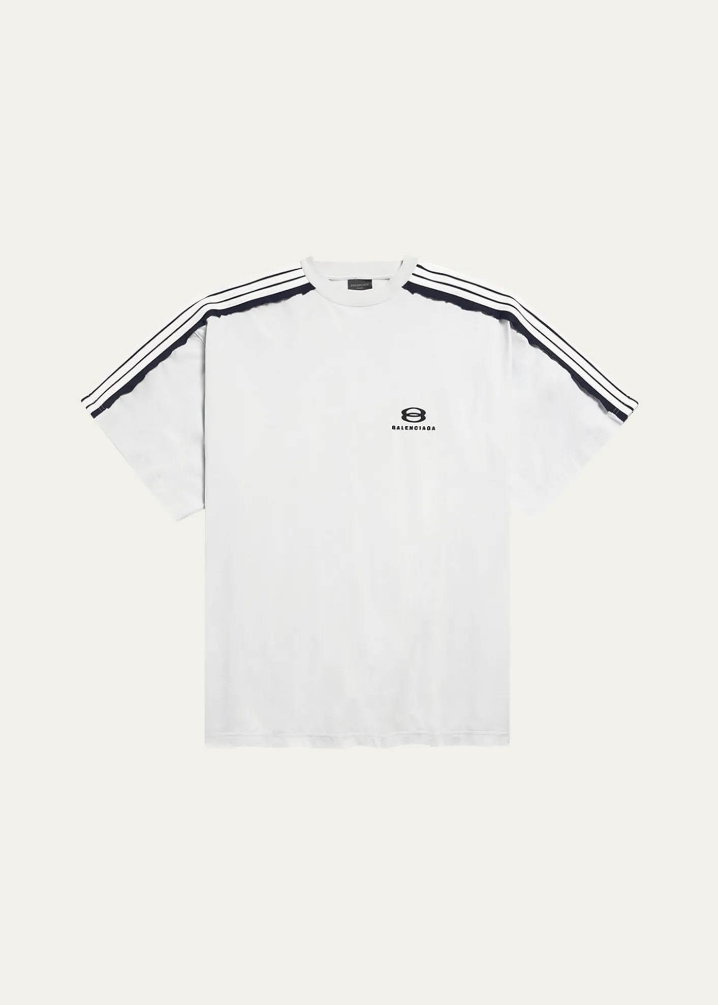 BalenciagaMen's Shoulder-Stripe Jersey T-Shirt