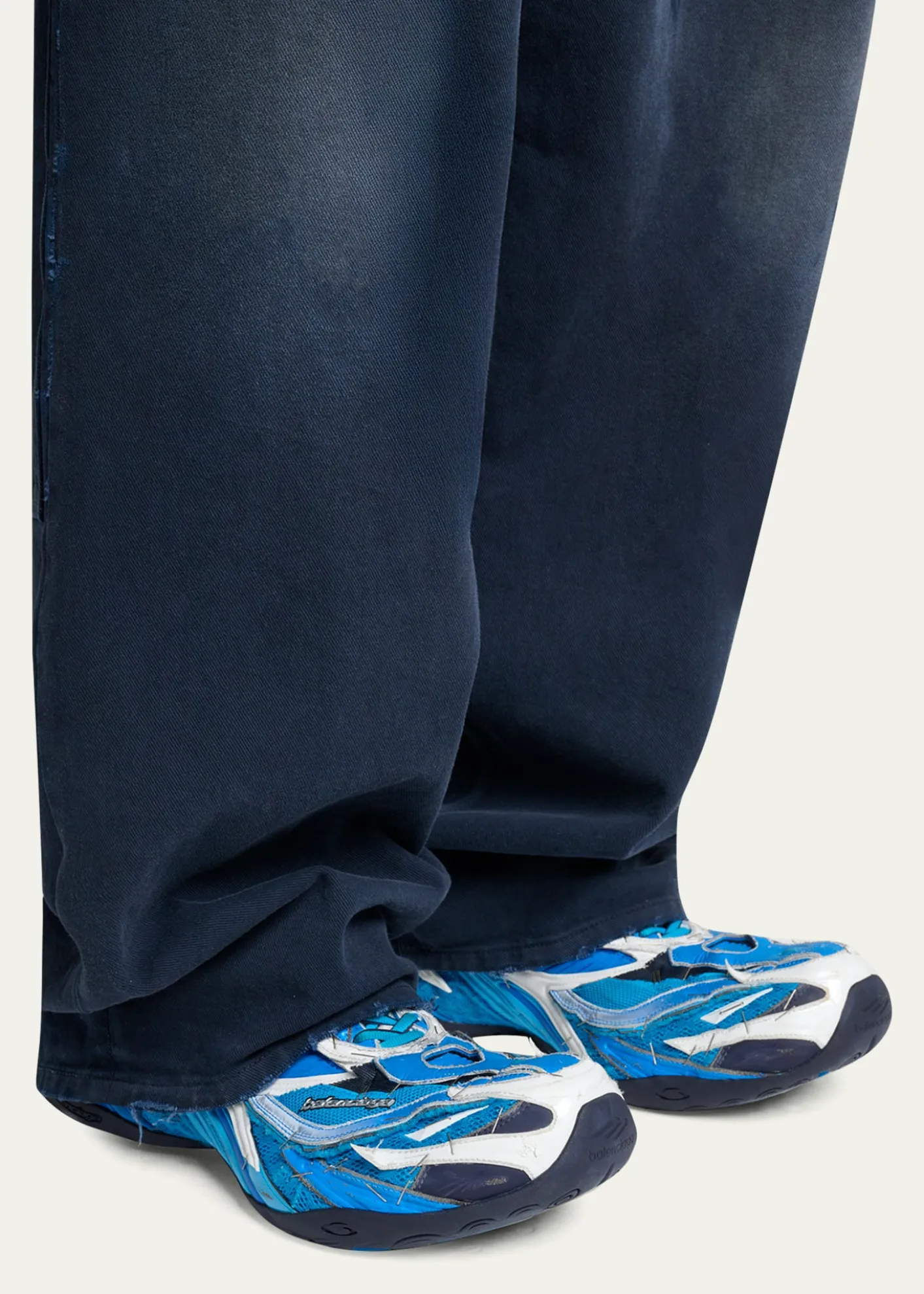BalenciagaMen's Soleless Distressed Low-Top Sneakers