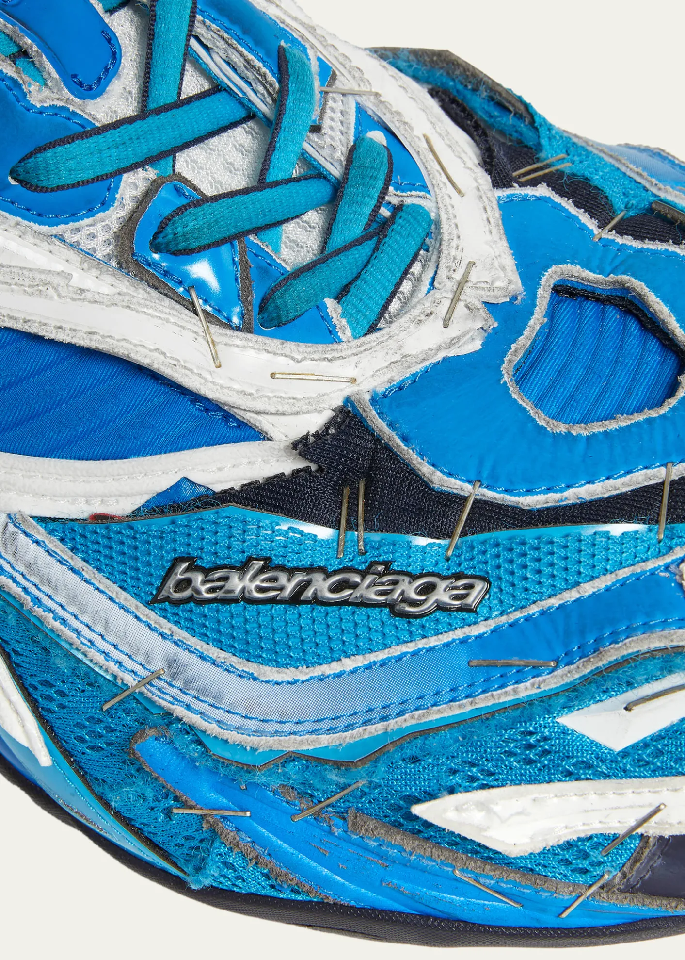 BalenciagaMen's Soleless Distressed Low-Top Sneakers