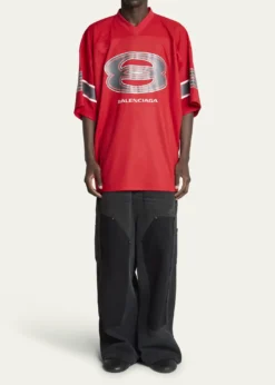 BalenciagaMen's Unity Sports Icon Mesh Jersey T-Shirt
