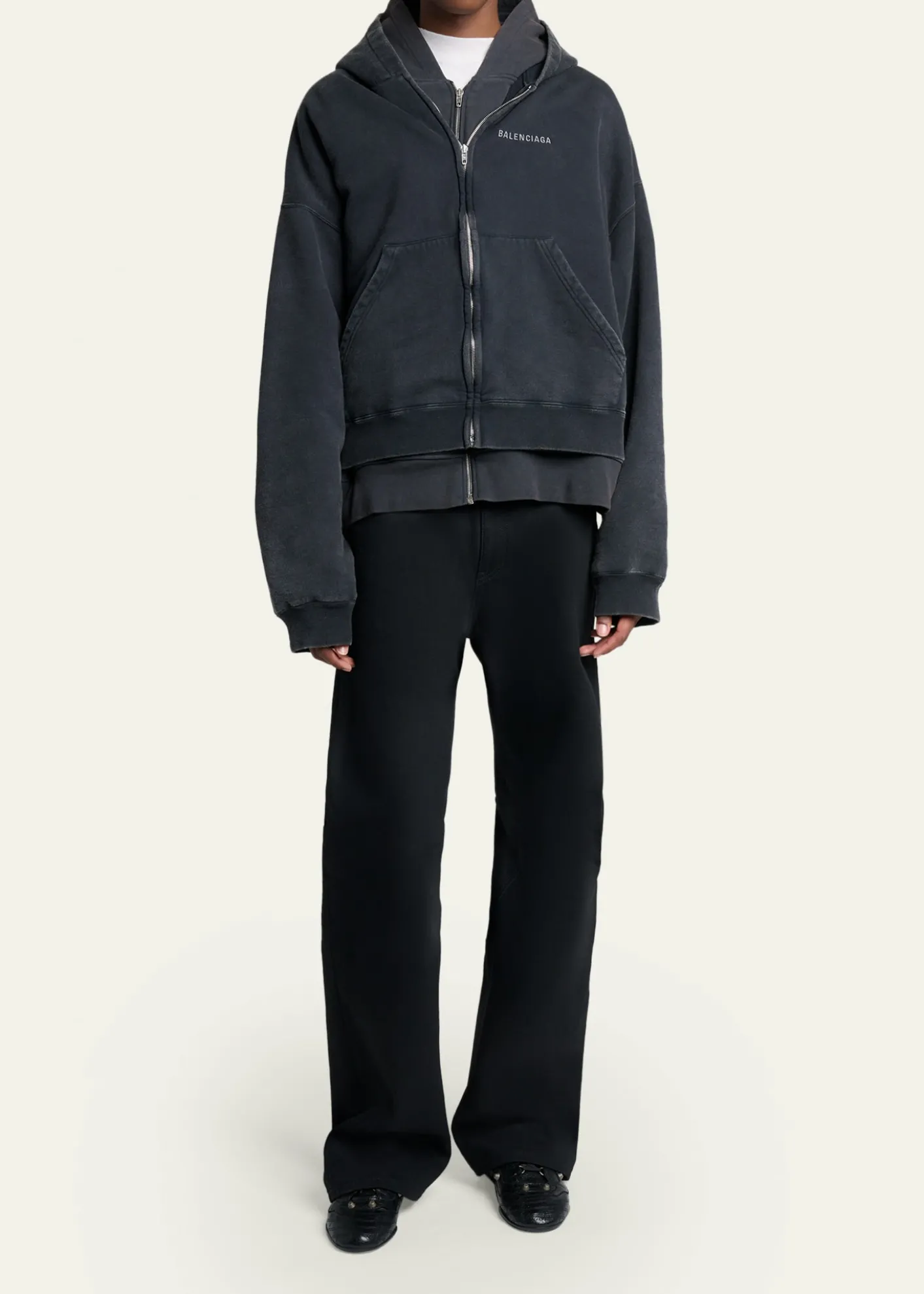 BalenciagaMen's Zen Slim Studded Leather Low-Top Sneakers