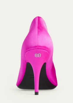 Balenciaga90mm Avenue Palazzo Embellished Bow Satin Pumps