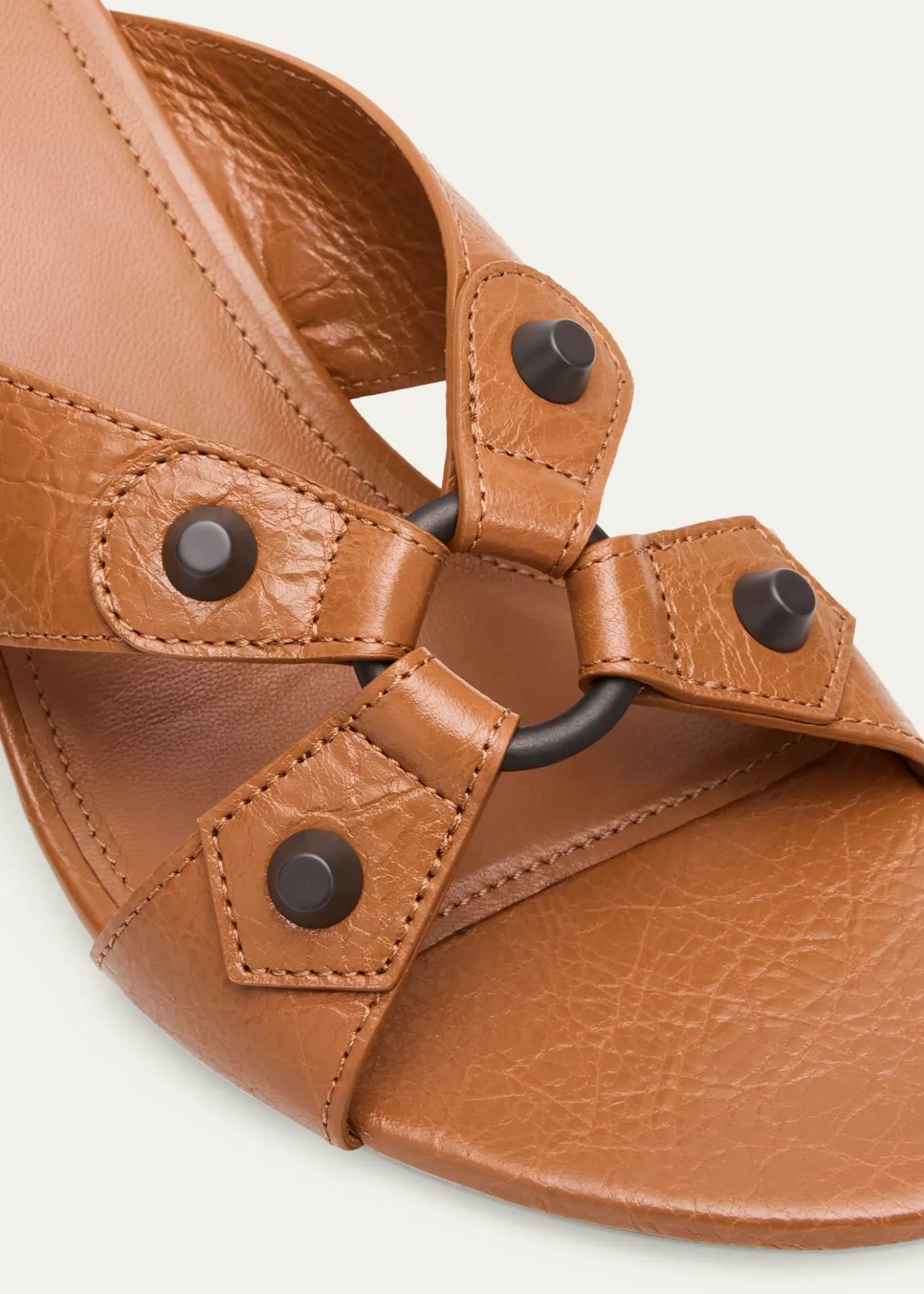 Balenciaga70mm City Arena Leather Mule Sandals