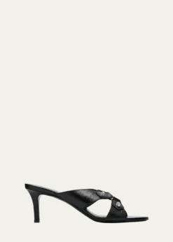 Balenciaga70mm City Arena Leather Mule Sandals