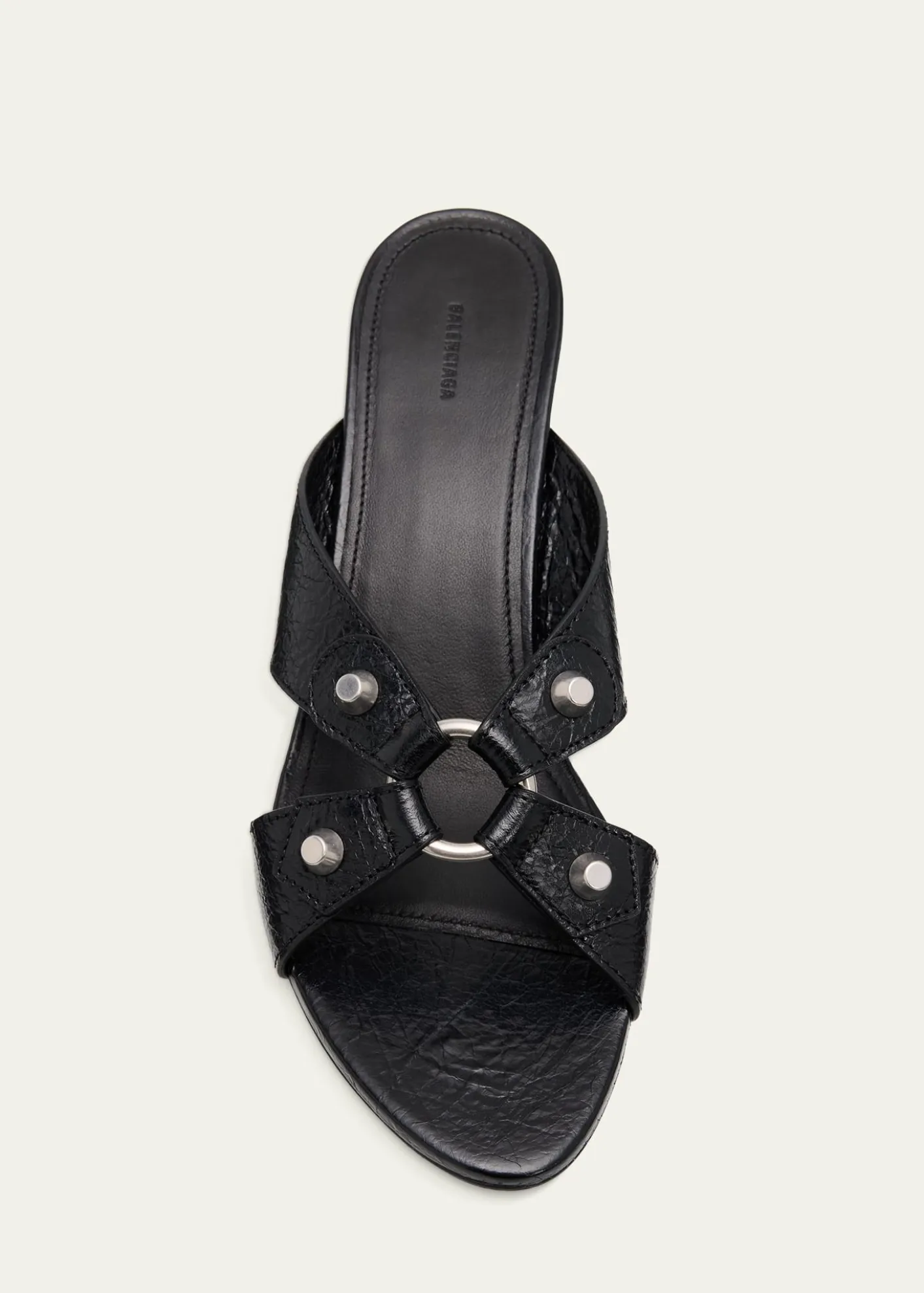 Balenciaga70mm City Arena Leather Mule Sandals