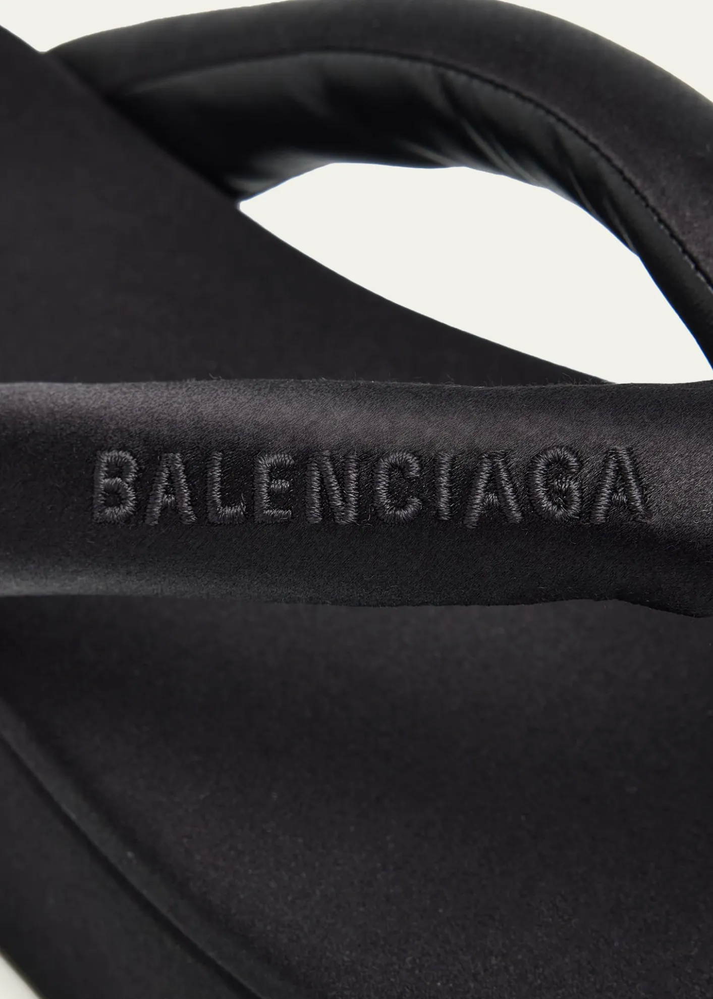 Balenciaga90mm Gaeta Satin Platform Thong Sandals