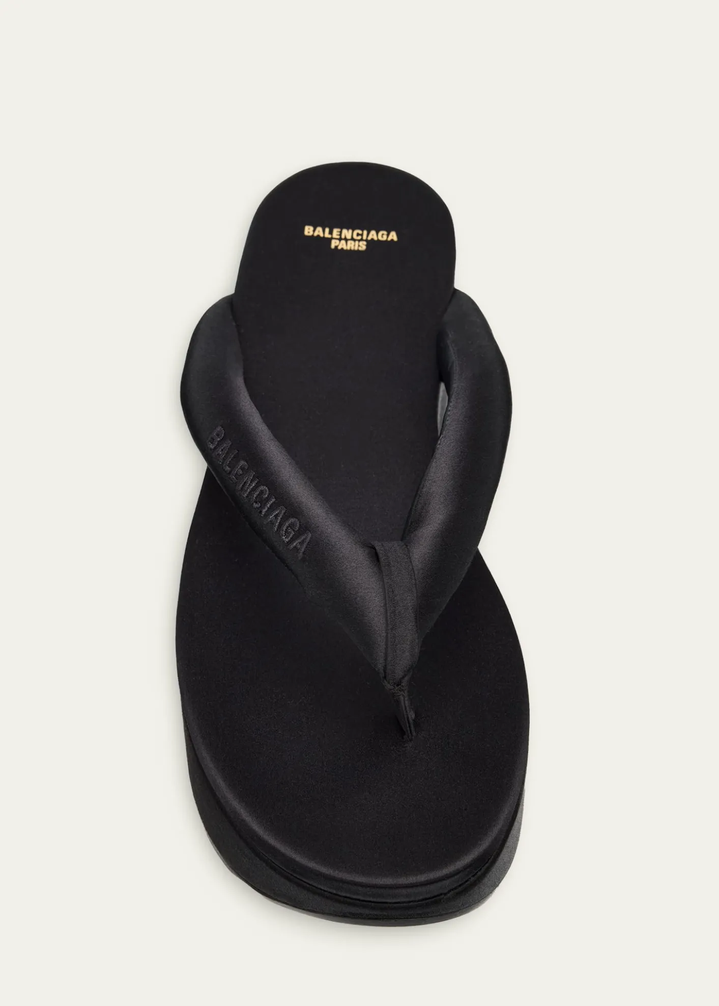 Balenciaga90mm Gaeta Satin Platform Thong Sandals