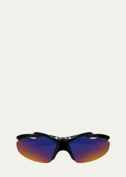 Balenciaga72mm Wraparound Shield Sunglasses
