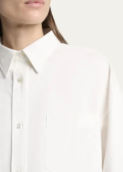BalenciagaOrgandi Cotton-Silk Poplin Cocoon Collared Shirt