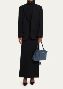 BalenciagaRodeo Croc-Embossed Leather Top-Handle Bag