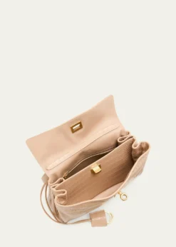 BalenciagaRodeo Croc-Embossed Leather Top-Handle Bag