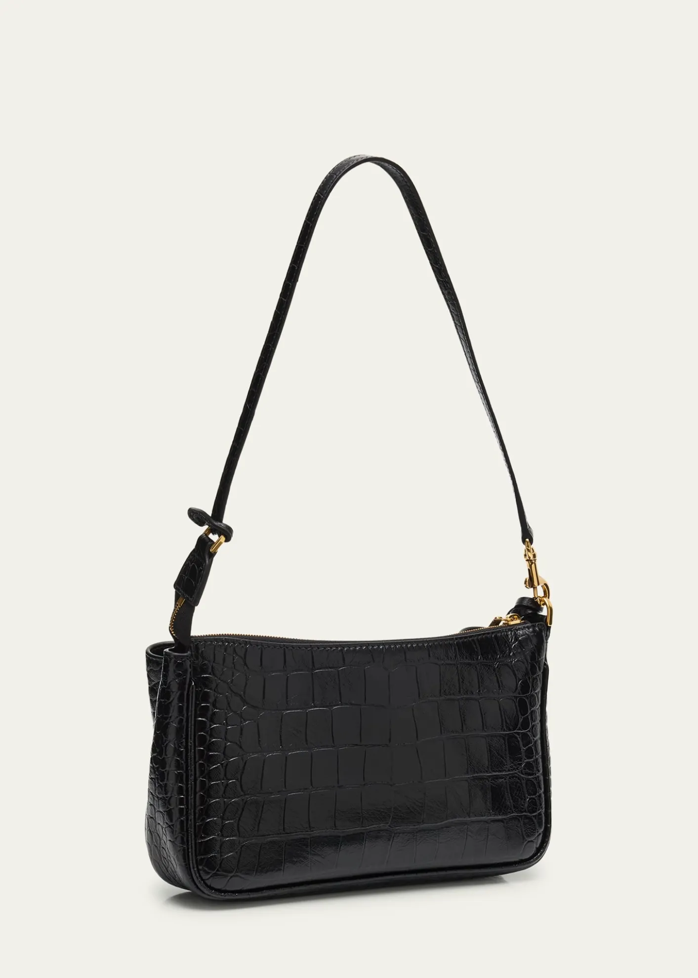 BalenciagaRodeo Croc-Embossed Leather Pochette
