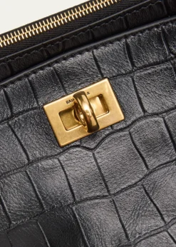 BalenciagaRodeo Croc-Embossed Leather Pochette