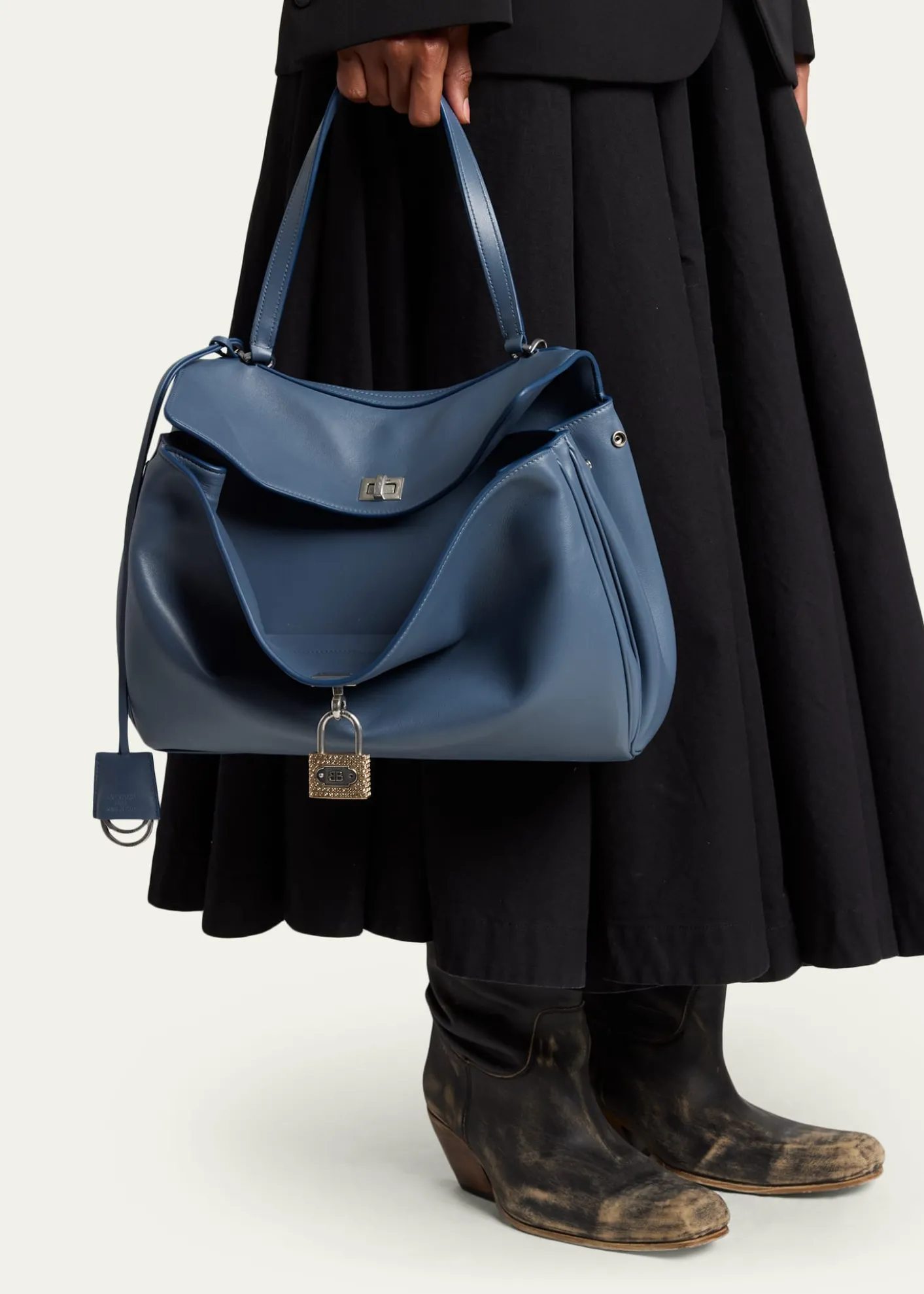 BalenciagaRodeo Medium Leather Shoulder Bag