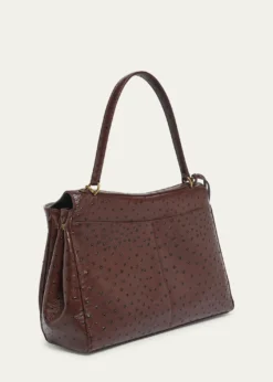 BalenciagaRodeo Medium Ostrich-Embossed Top-Handle Bag