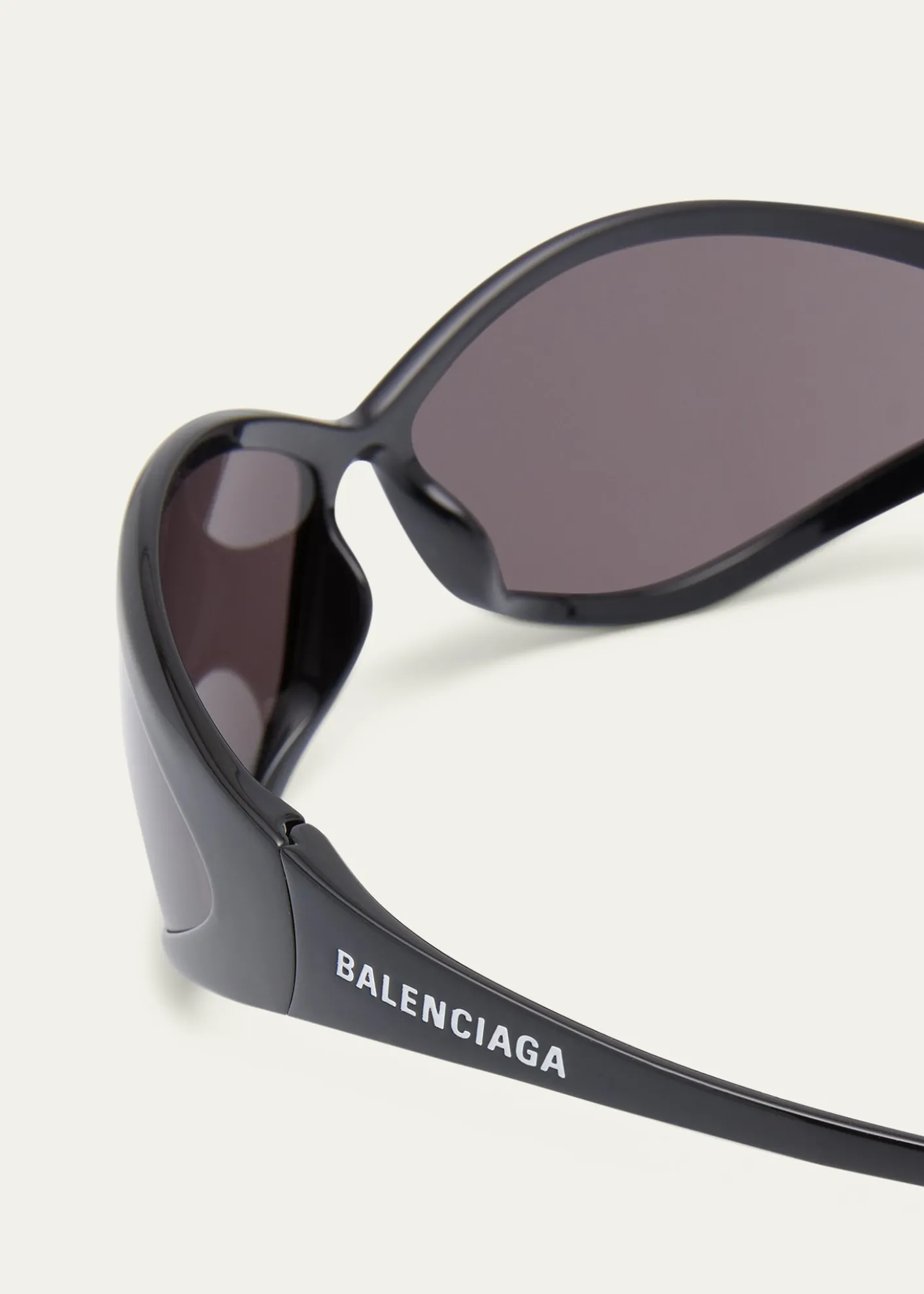 Balenciaga90s Oval Injected Nylon Wrap Sunglasses