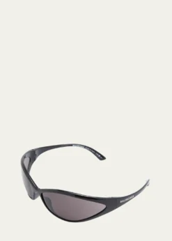 Balenciaga90s Oval Injected Nylon Wrap Sunglasses