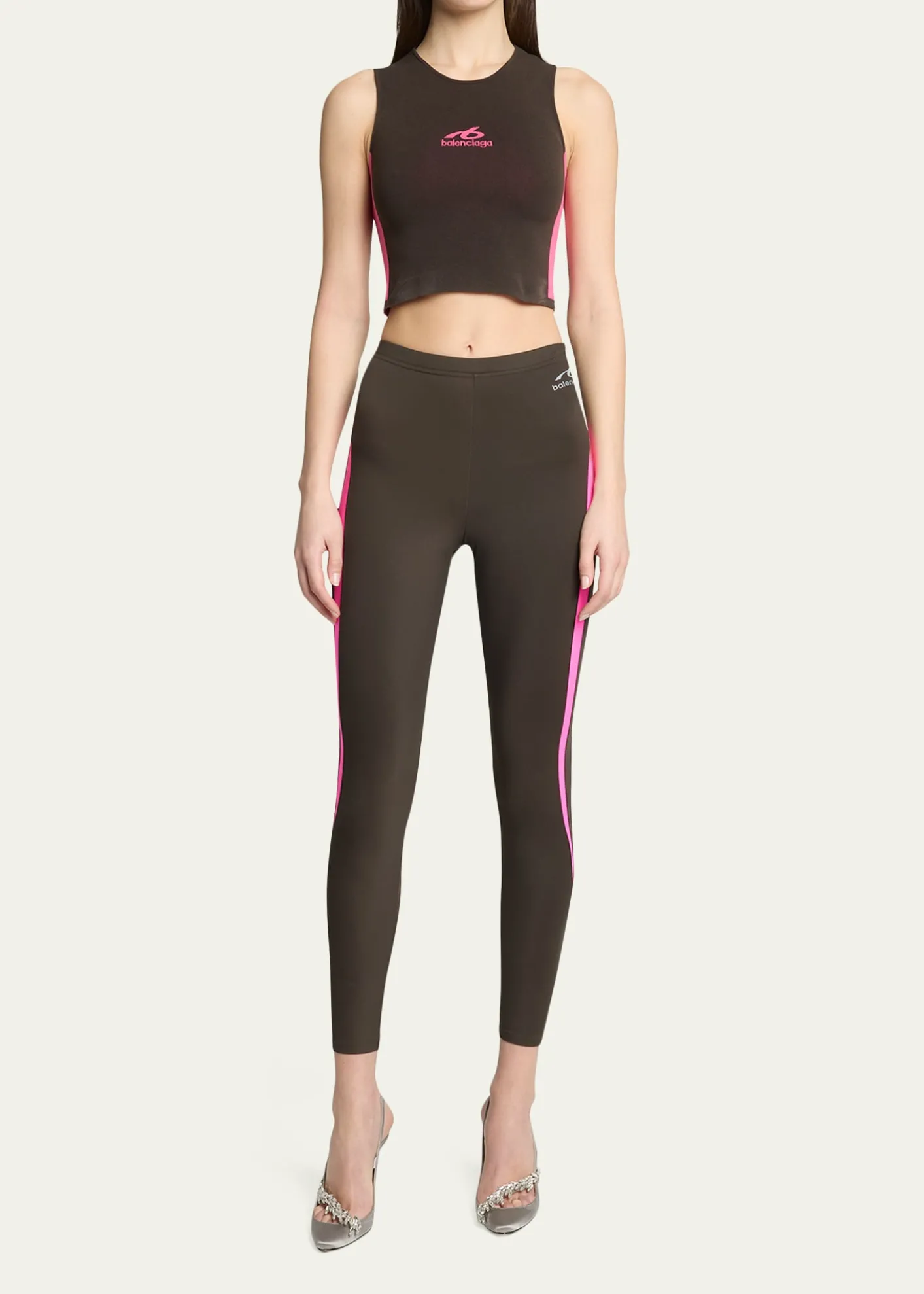 BalenciagaSide Stripe Crop Leggings