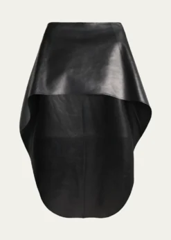 BalenciagaSmooth Leather High-Low Cape