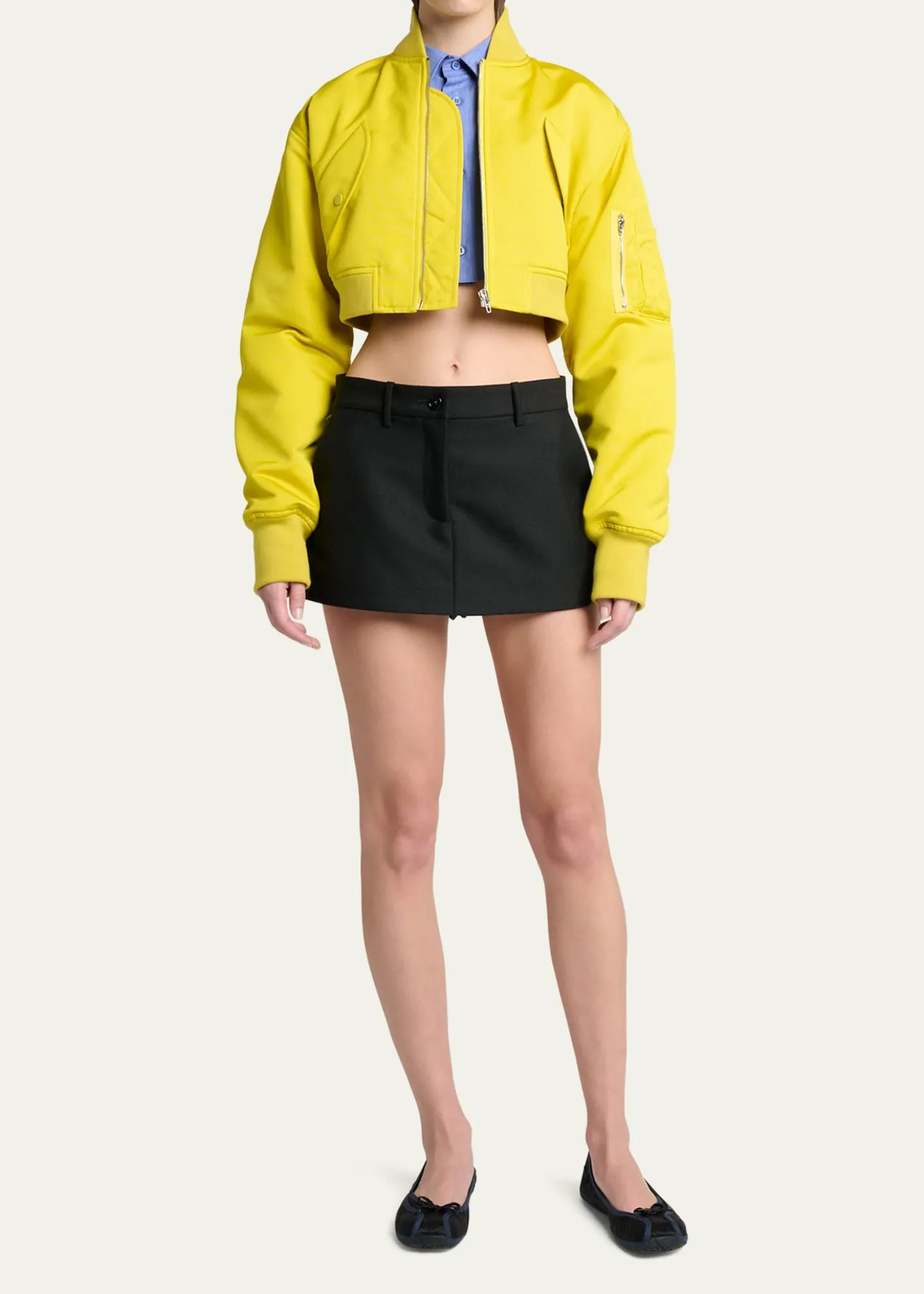 BalenciagaStarch Regenerative Wool Mini Hybrid Skort